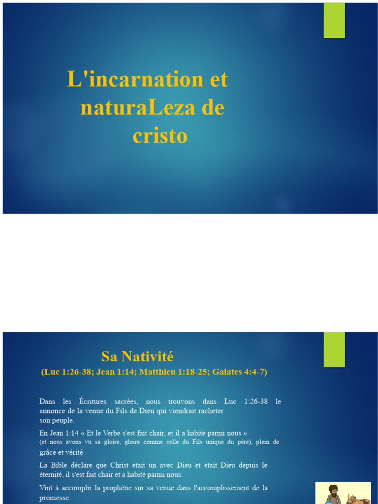 L'incarnation de Christ : nature et but | PDF | Jésus | Incarnation ...