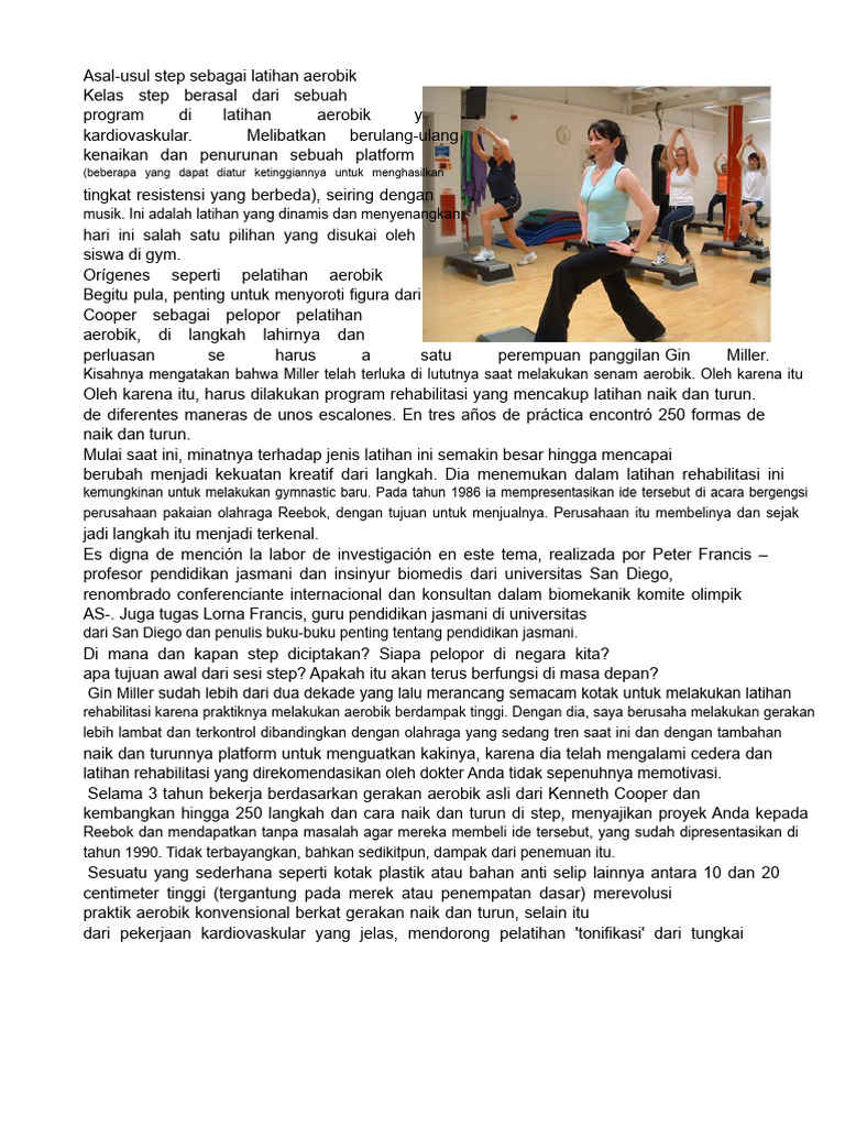Asal Usul dan Evolusi Latihan Step | PDF