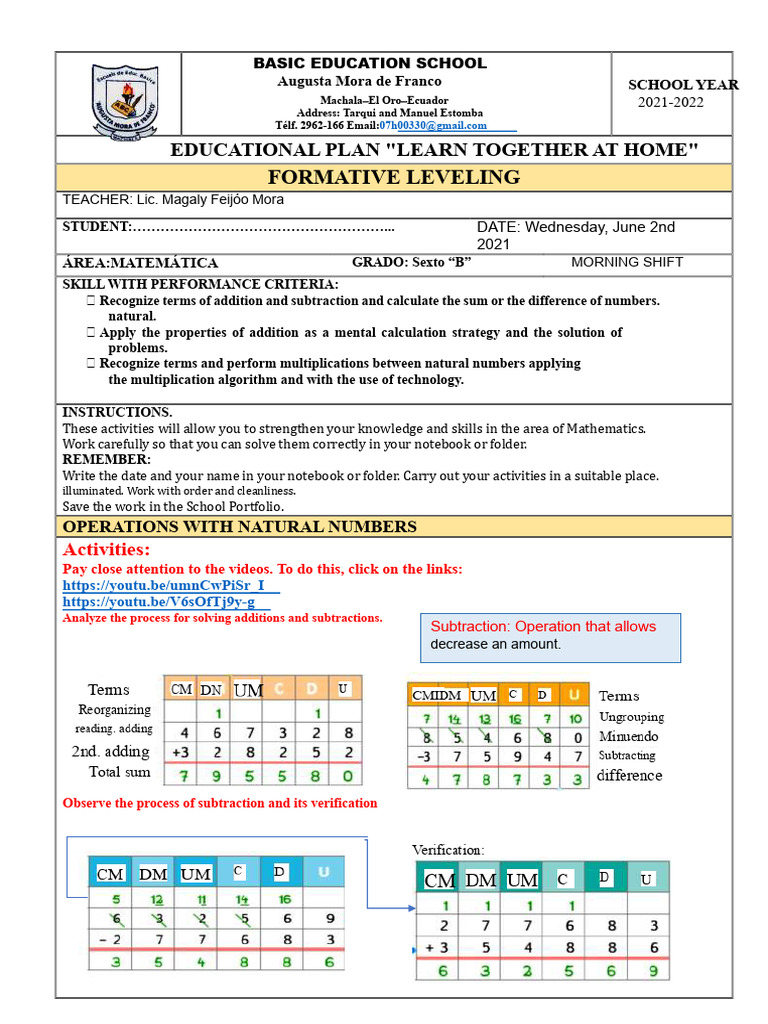 Math Skills for Sixth Grade Students | PDF | Discrete Mathematics ...