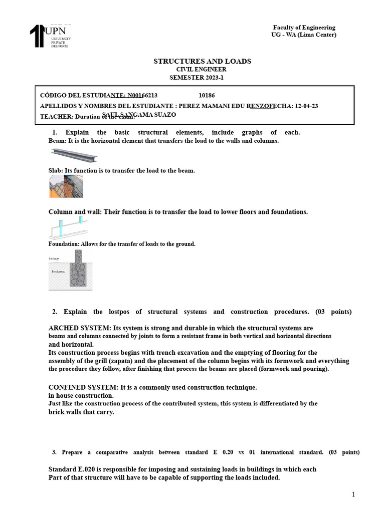 Structural Elements in Civil Engineering | PDF | Column | Beam (Structure)