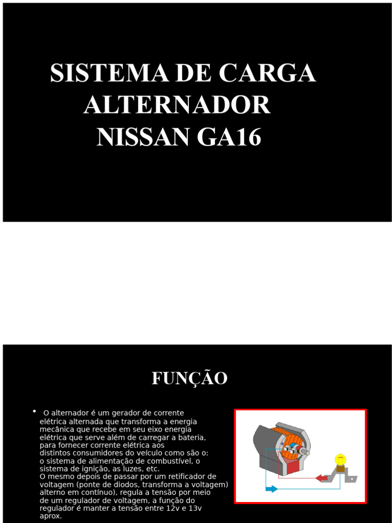 Funcionamento e Manutenção do Alternador GA16 | PDF