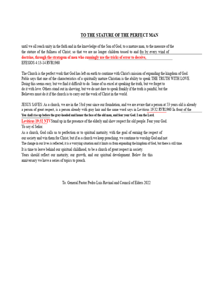 Spiritual Maturity in the Church | PDF | Jesus | Faith