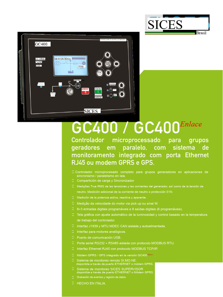 Controlador GC400 para Generadores en Paralelo | PDF | Ingeniería ...