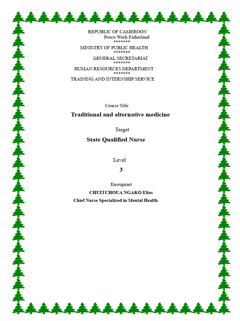 Traditional and Alternative Medicine Training | PDF | Alternative ...