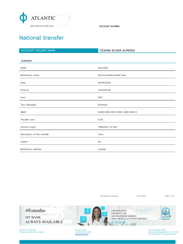 Transfer Proof ATLANTIC-3 | PDF