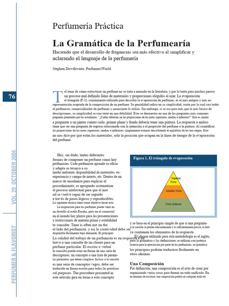 Gramática y Composición en Perfumaria | PDF | Perfume | Analogía
