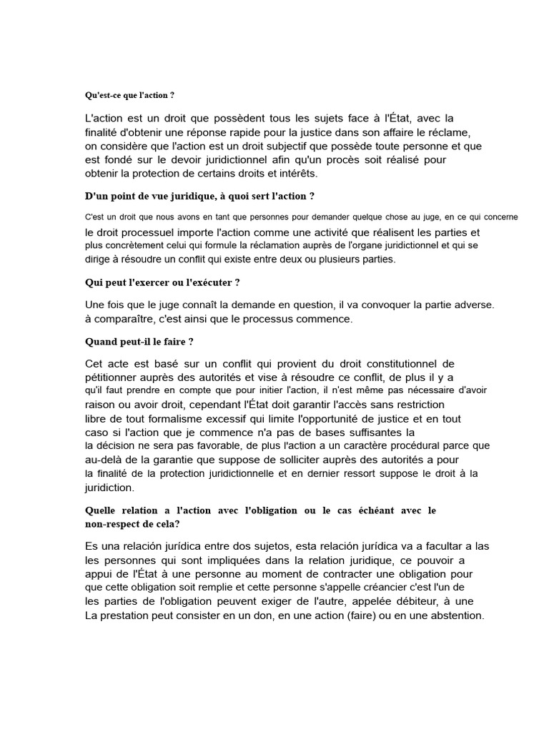 Comprendre le droit d'action juridique | PDF | Justice | Crime et violence