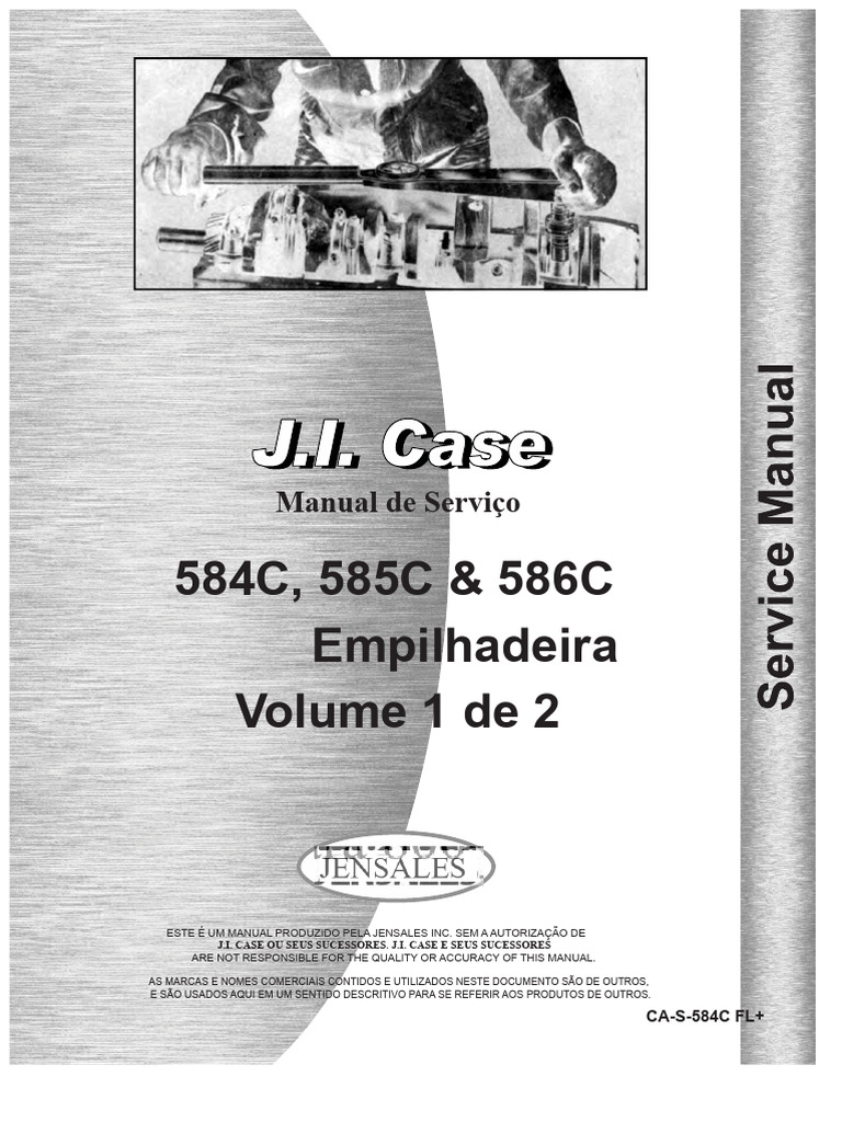 Manual de Serviço Empilhadeiras Case 584C-586C | PDF