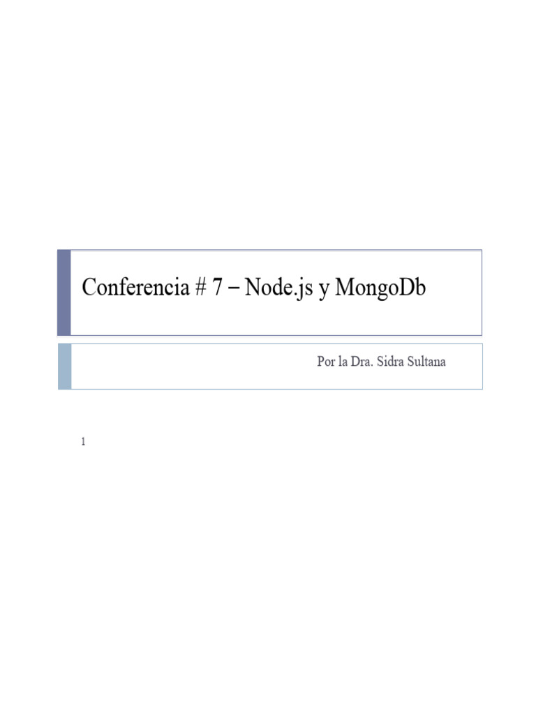 Node.js y MongoDB: Guía Práctica | PDF | Mongo Db | Bases de datos