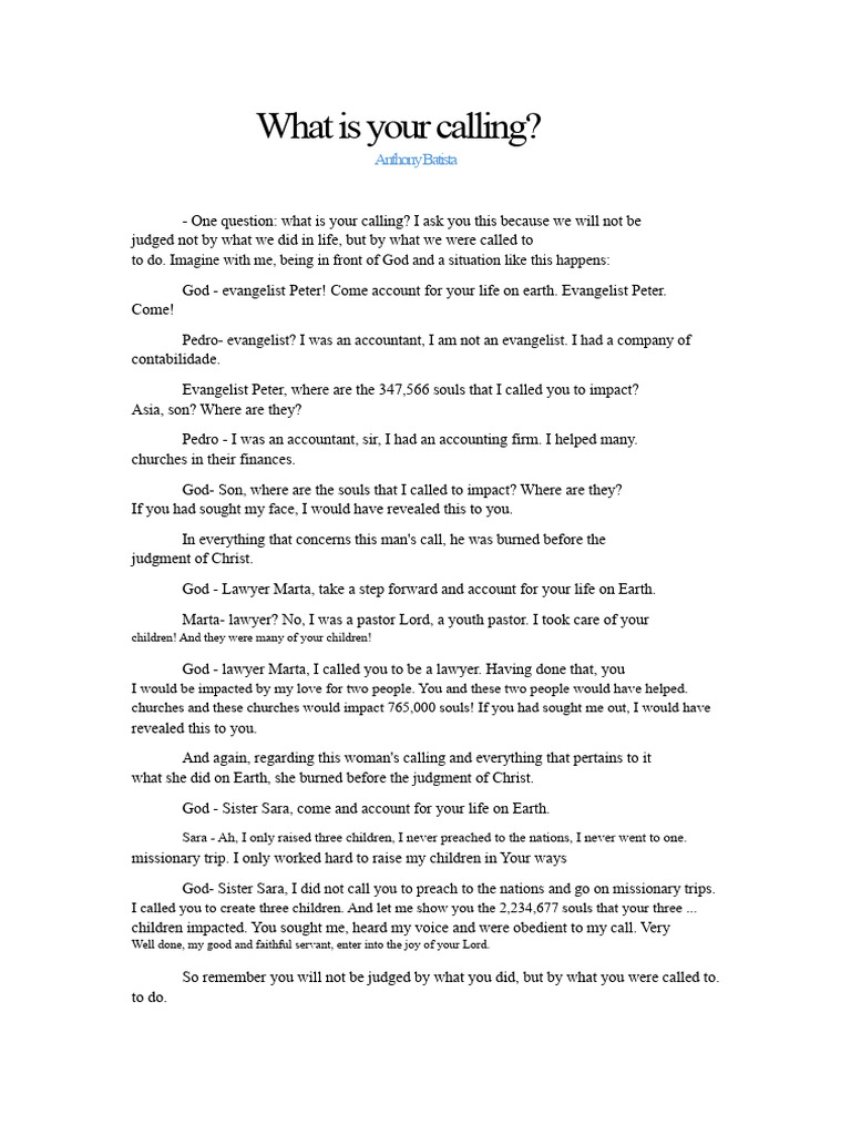Discovering Your True Calling | PDF