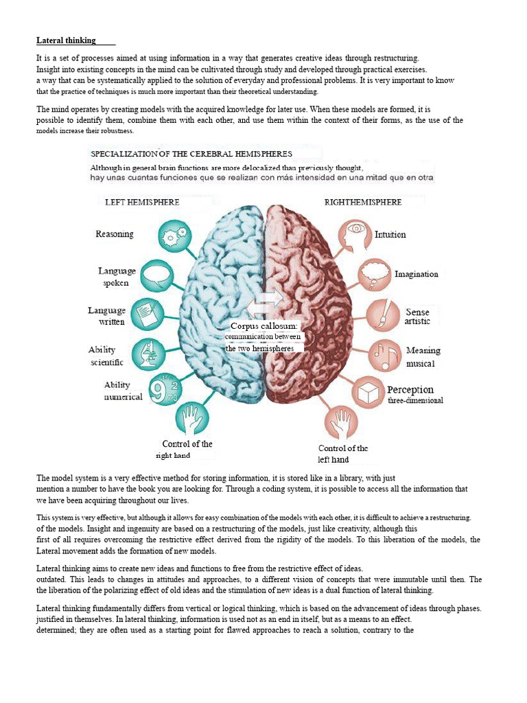 Lateral Thinking vs. Vertical Thinking | PDF | Thought | Creativity