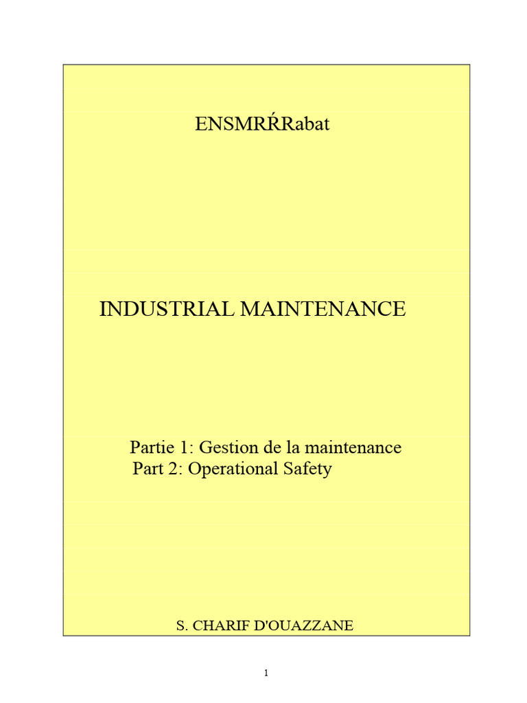 Industrial Maintenance Management Guide | PDF | Reliability Engineering