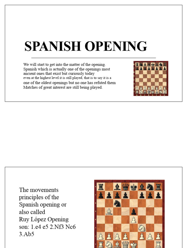 Spanish Opening: Ruy López Strategies | PDF