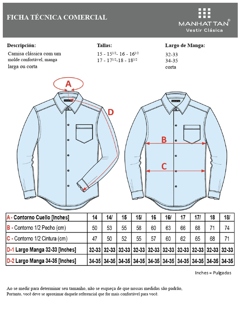 Ficha Técnica Comercial de Roupas | PDF