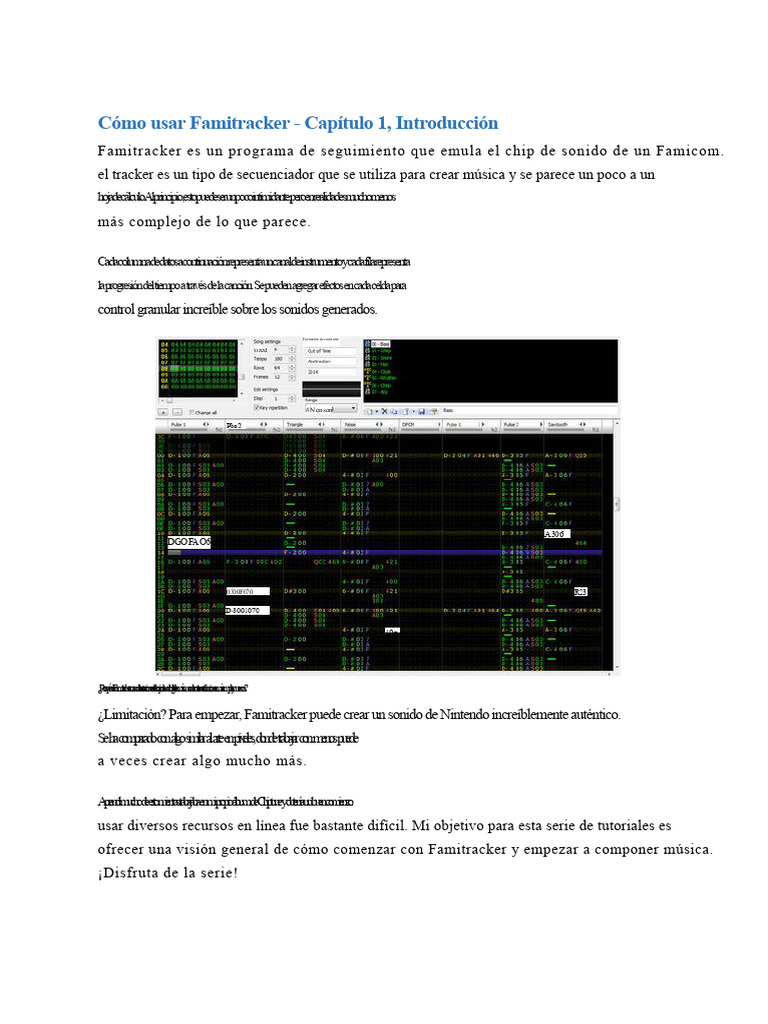 Guía Introductoria a Famitracker | PDF | Acorde (Música) | Kit de batería
