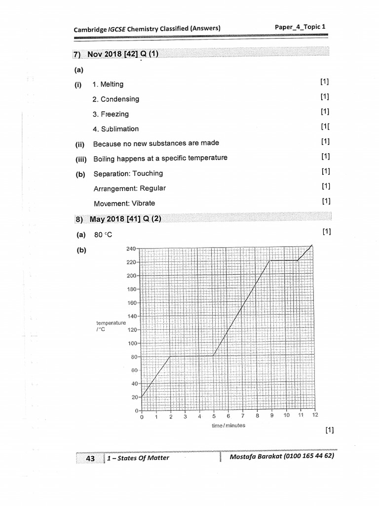 Worked Sheet Paper 4 Answers Topic 1 | PDF