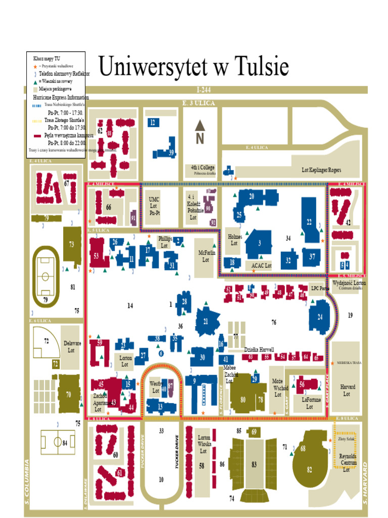 Mapa Kampusu Uniwersytetu W Tulsa | PDF