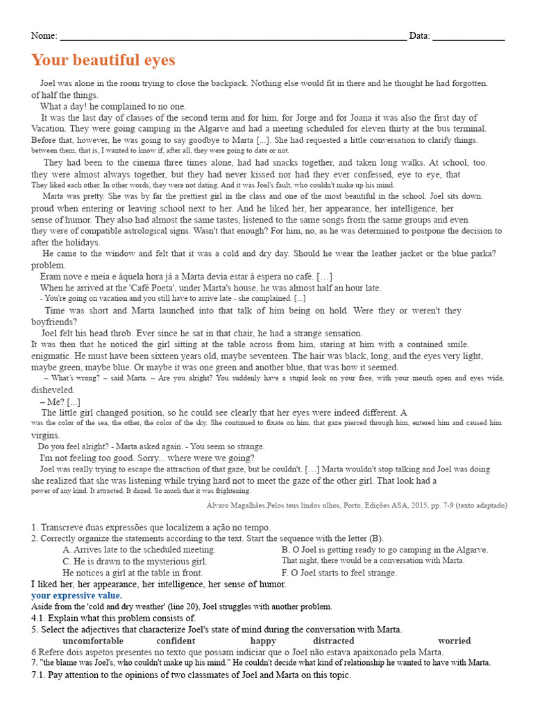 Your beautiful eyes | PDF