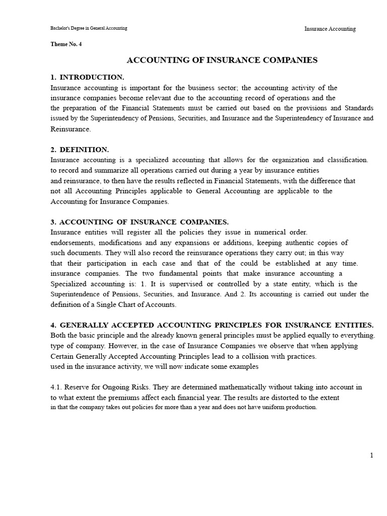 Insurance Accounting Overview and Standards | PDF | Insurance | Reinsurance