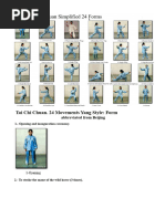 Yang Style Tai Chi 24 Movements Guide | PDF | Tai Chi | Traditional ...
