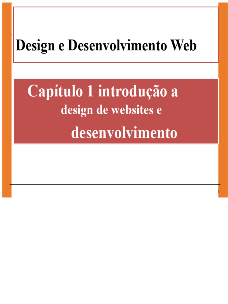 Introdução ao Design e Desenvolvimento Web | PDF | Html | Rede mundial ...