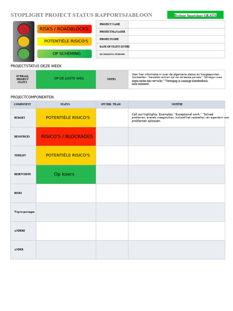 IC-Stoplicht-Project-Statusrapport-10673 | PDF