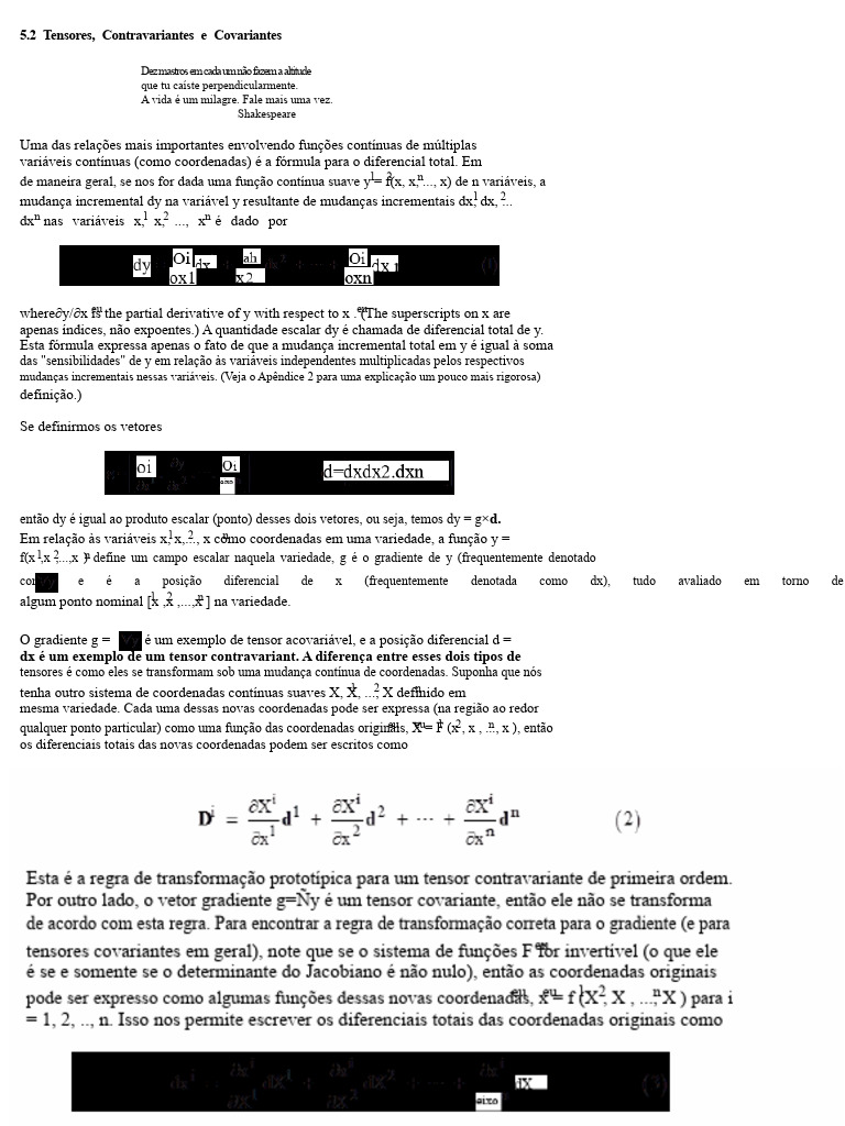 Tensores: Contravariantes e Covariantes | PDF | Tensor | Ortogonalidade