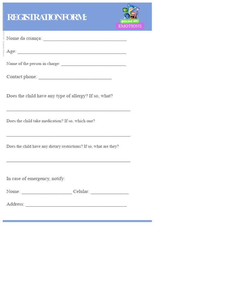 Registration Form Model PDF | PDF