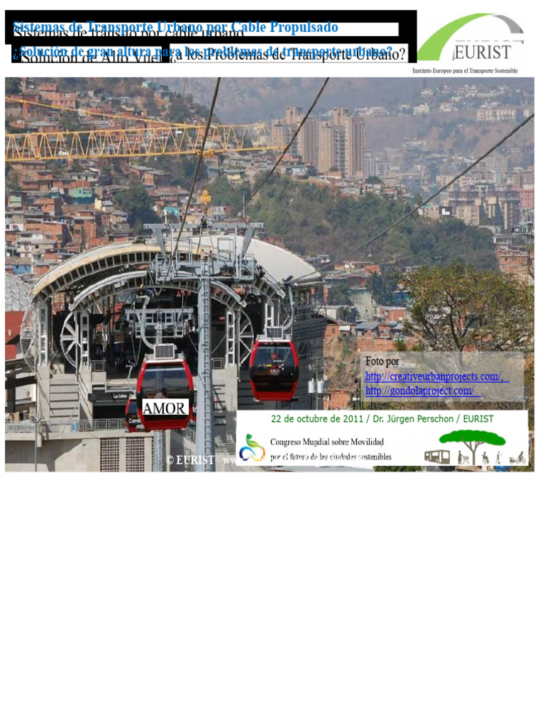 Presentación Sobre El Proyecto Del Teleférico | PDF | Transporte ...