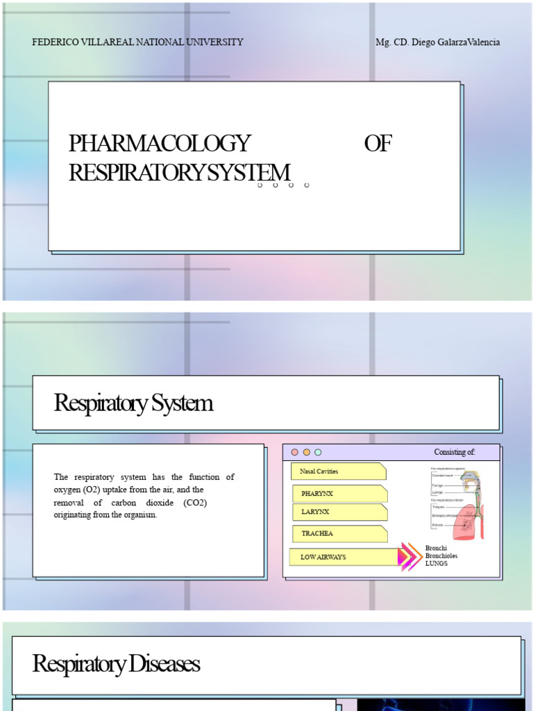Pharmacology of the Respiratory System | PDF | Respiratory Tract ...