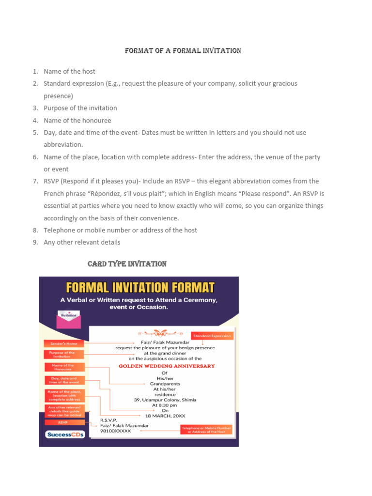 Formal and Informal Invitation Formats | PDF | Paragraph