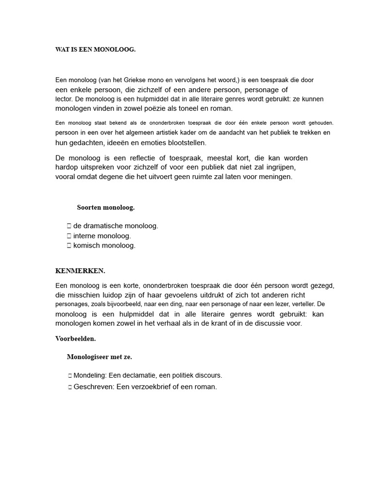 Dialoog en Monoloog | PDF