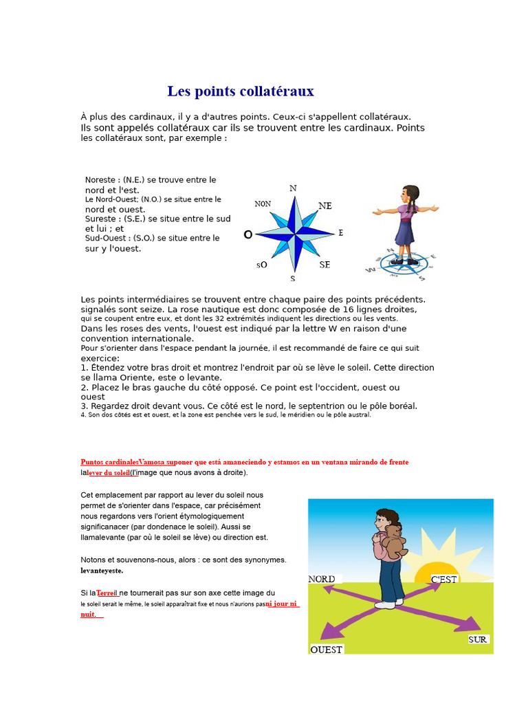 Points cardinaux et collatéraux expliqués | PDF