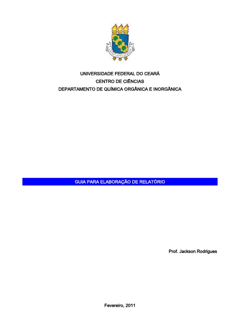 Relatório Modelo - UFC | PDF | Experimento | Science