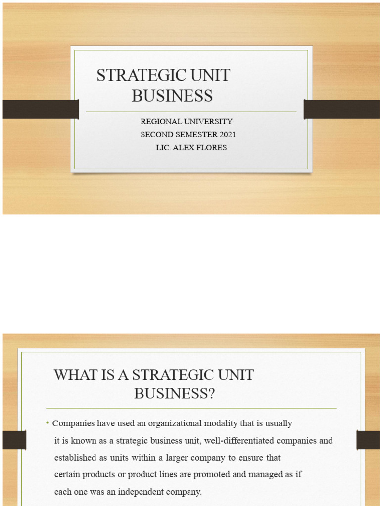 Understanding Strategic Business Units | PDF | Strategic Management ...