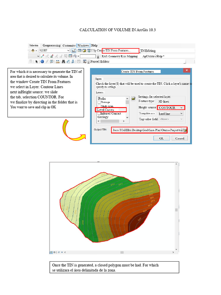 Volume Calculation in ArcGIS 10.3 | PDF