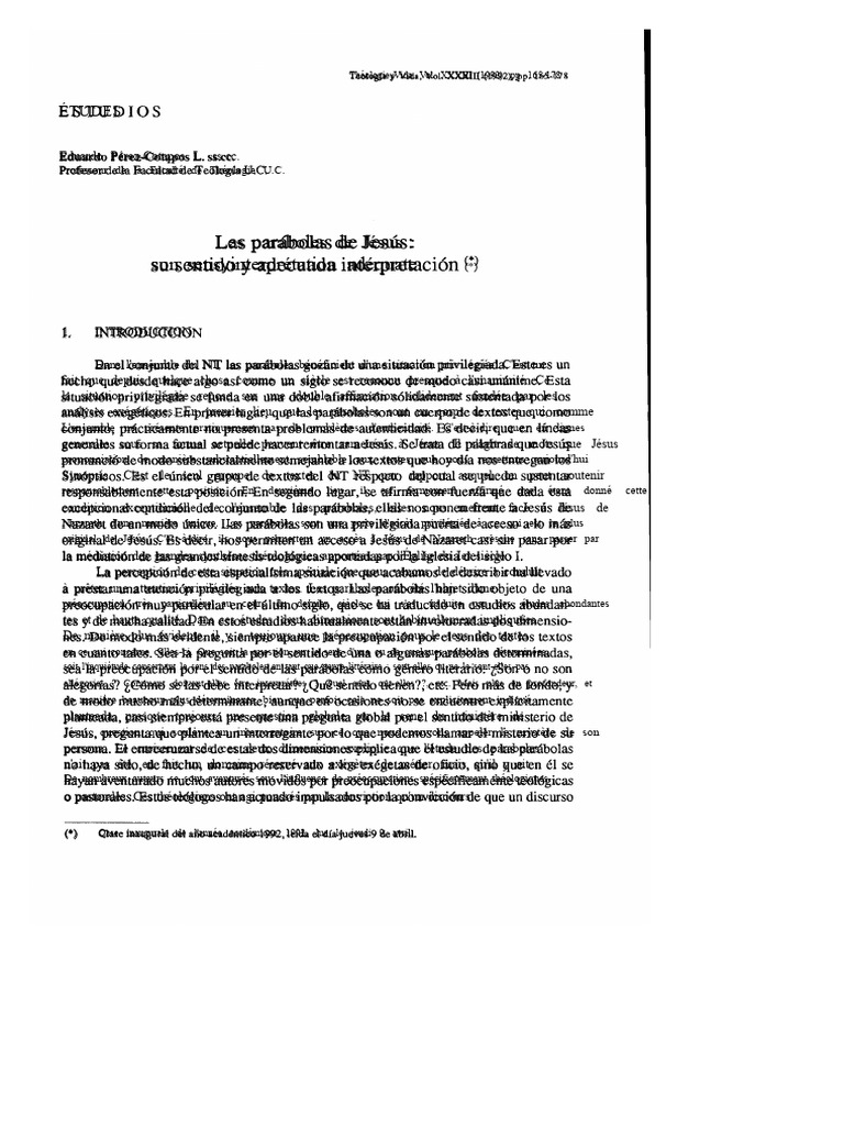 Interprétation des paraboles de Jésus | PDF | Paraboles de Jésus ...