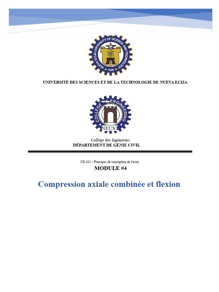 Compression axiale et flexion en acier | PDF | Résistance des matériaux ...