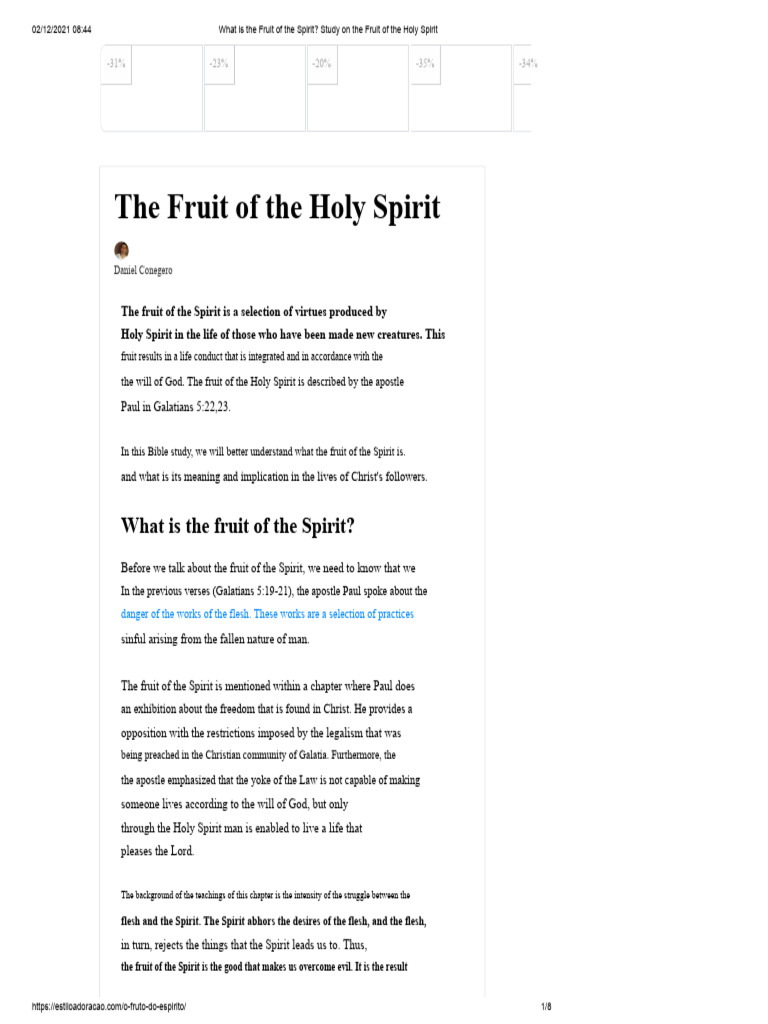 Understanding the Fruit of the Spirit | PDF | Fruit Of The Holy Spirit ...