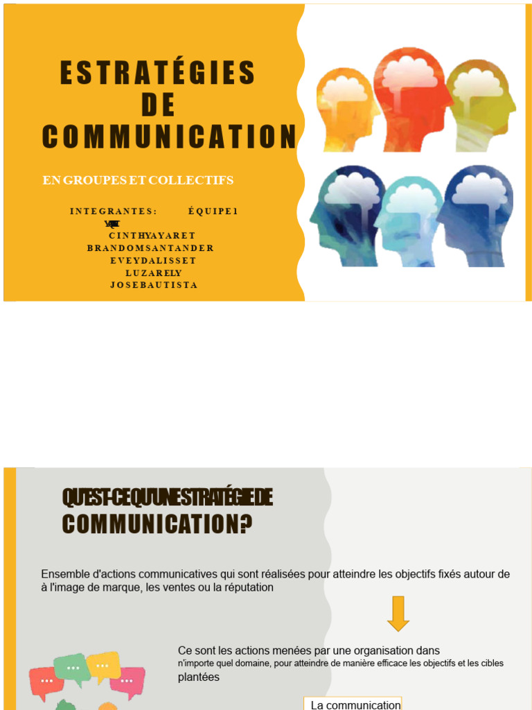 Stratégies de Communication Efficaces | PDF | Communication humaine ...