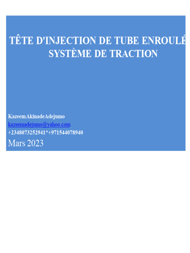 Système de Traction pour Tête d'Injecteur | PDF | Soupape | Injection ...