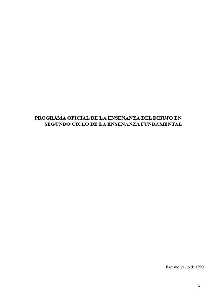 Programa Oficial de Dibujo-1 | PDF | Dibujo | Perspectiva (Gráfica)