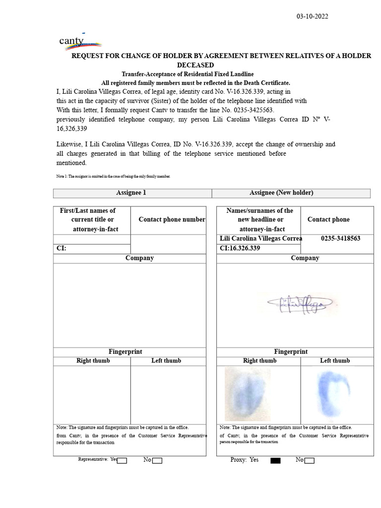 REQUEST_FOR_CHANGE_OF_OWNER_BY_AGREEMENT_BETWEEN_RELATIVES_OF_A | PDF ...