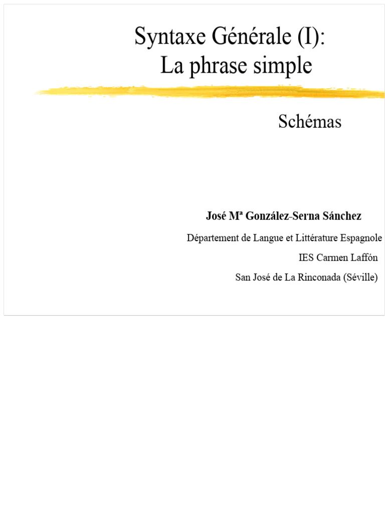 Syntaxe des Phrases Simples et Syntagmes | PDF | Prédicat (Grammaire ...
