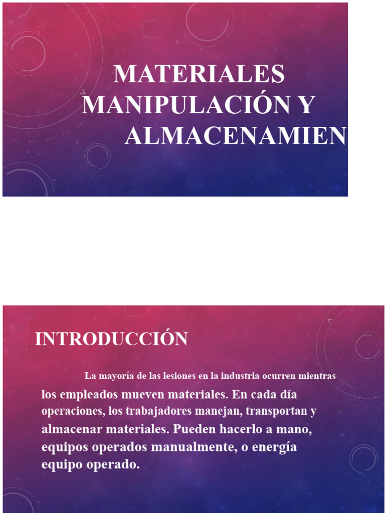 Seguridad en Manejo y Almacenamiento de Materiales | PDF | Máquina ...