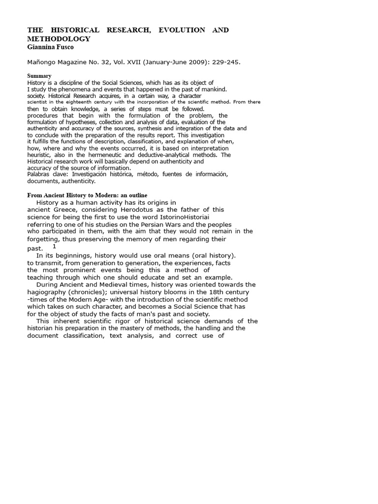 Historical Research Methodology Explained | PDF | Historian | Knowledge