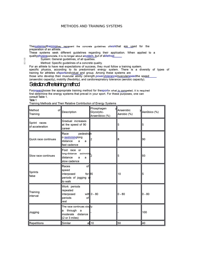Athlete Training Methods and Systems | PDF | Strength Training | Muscle ...