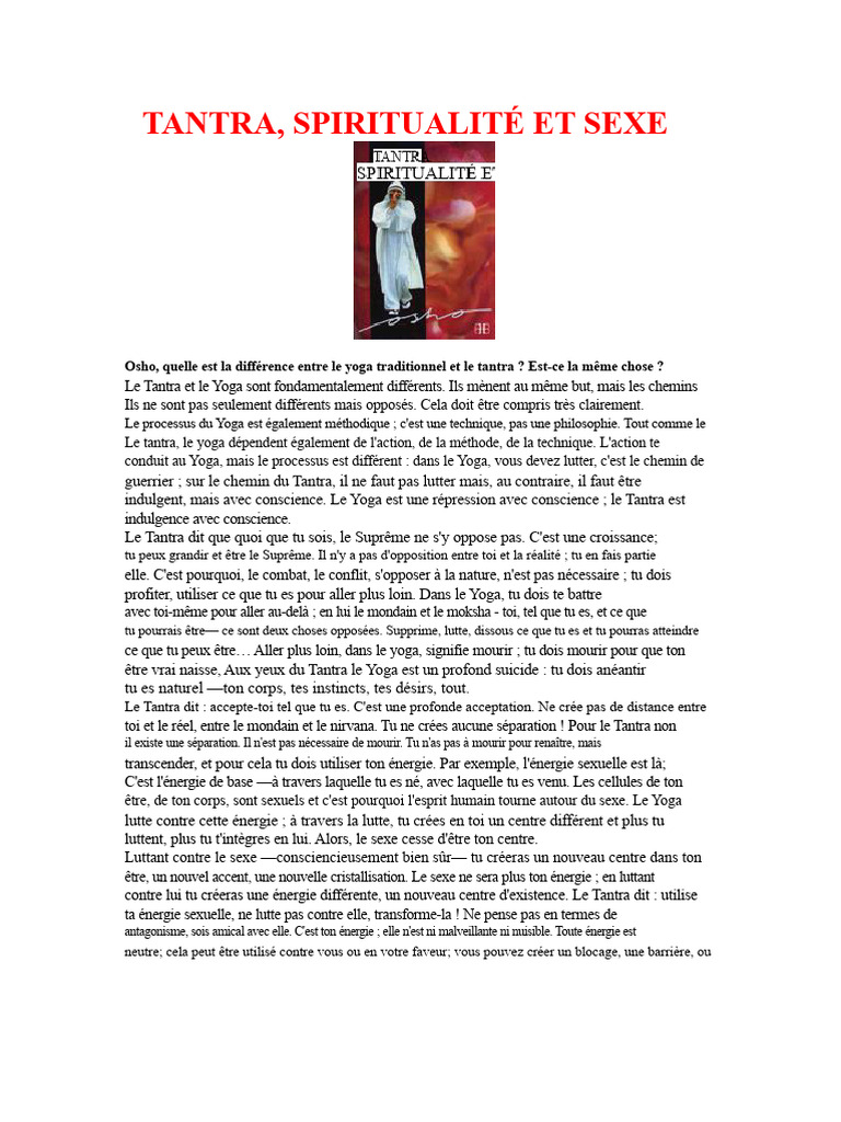 Différences entre Yoga et Tantra | PDF | Yoga | Tantrisme