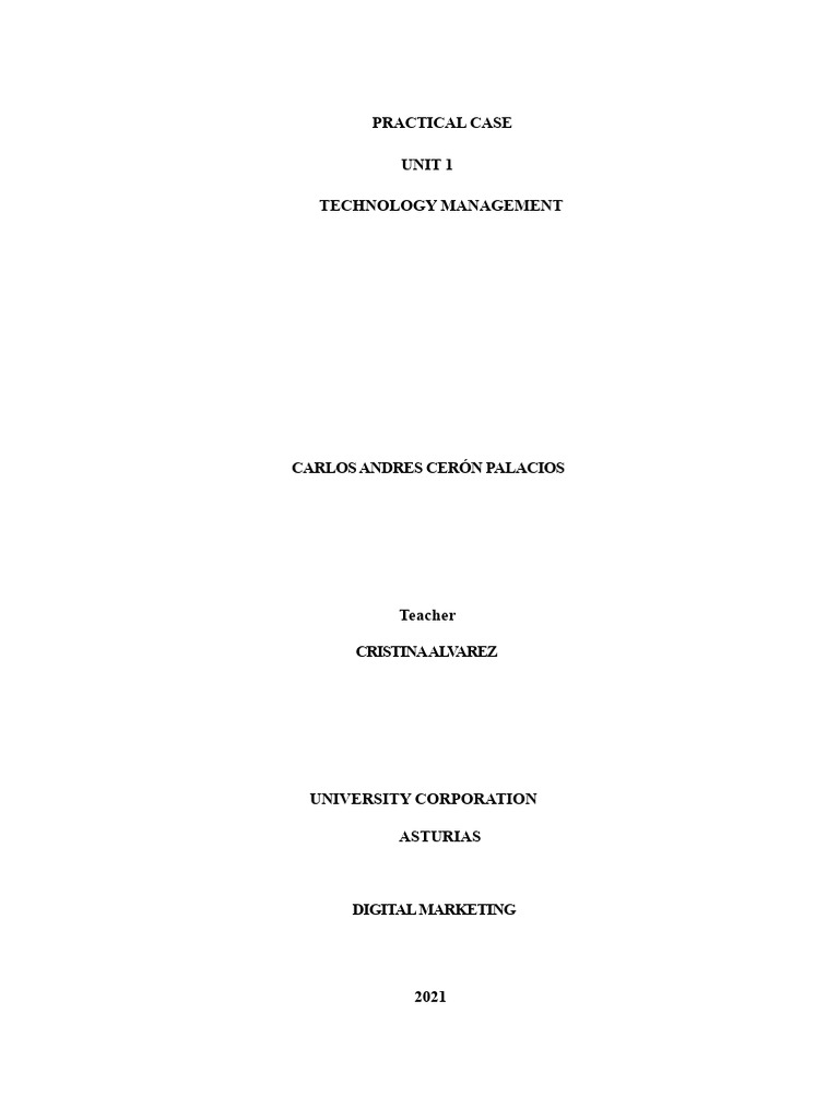 practical case unit 1 solution | PDF | Customer Relationship Management ...