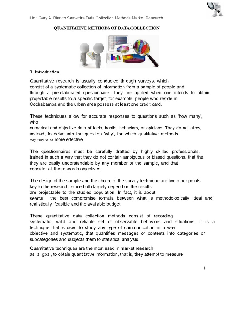 Quantitative Data Collection Methods | PDF | Survey Methodology ...